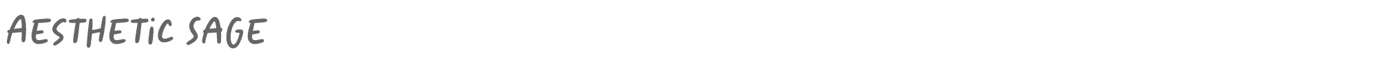 Sample characters Aesthetic Sage Font